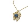 Image 2 : 0.76 ctw Diamond & Pearl Necklace 18K Yellow Gold - REF-134K5Y