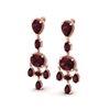 Image 1 : 16 ctw Garnet Earrings Designer Vintage 10k Rose Gold - REF-44R2K