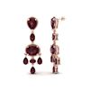 Image 2 : 16 ctw Garnet Earrings Designer Vintage 10k Rose Gold - REF-44R2K