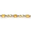 Image 2 : 2.26 ctw Citrine & Diamond Bracelet 10k Yellow Gold - REF-20H5R