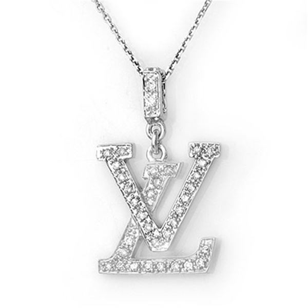 0.33 ctw Certified VS/SI Diamond Necklace 14k White Gold - REF-31M6G