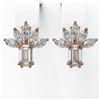 Image 2 : 1.75 ctw Emerald Cut Diamond Designer Earrings 18K Rose Gold - REF-204K8Y
