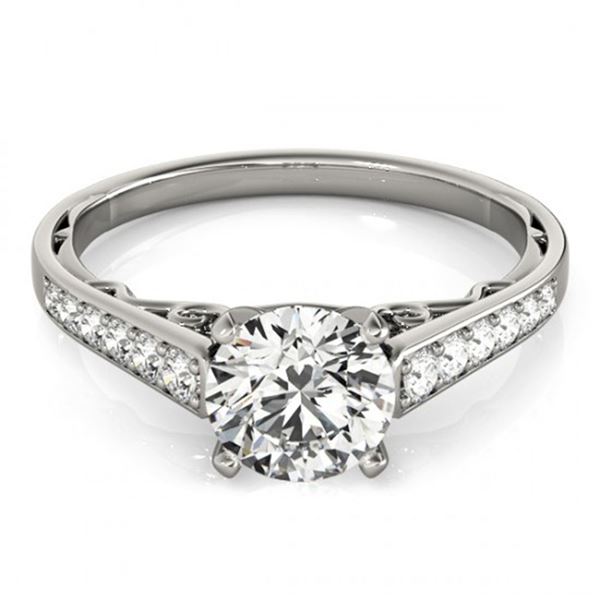 0.85 ctw Certified VS/SI Diamond Ring 18k White Gold - REF-94H3R