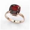Image 2 : 6 ctw Cushion Cut Garnet Engagment RNG 14k Rose Gold - REF-22A9N