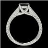 Image 2 : 1 ctw Certified VS Black Diamond Solitaire Ring 10k White Gold - REF-34G4W