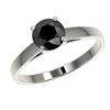 Image 2 : 1.08 ctw Fancy Black Diamond Solitaire Engagment Ring 10k White Gold - REF-23H9R