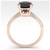 Image 3 : 2.0 ctw Black Diamond Engagment Designer Ring 14k Rose Gold - REF-51K5Y