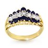 Image 1 : 1.02 ctw Blue Sapphire & Diamond Ring 10k Yellow Gold - REF-23W2H