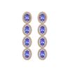 Image 1 : 6.09 ctw Tanzanite & Diamond Micro Pave Halo Earrings 10k Rose Gold - REF-143F6M