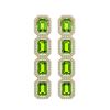 Image 1 : 11.98 ctw Peridot & Diamond Micro Pave Halo Earrings 10k Yellow Gold - REF-176N8F