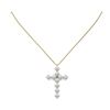 Image 2 : 2 ctw Diamond Designer Cross Necklace 18K Yellow Gold - REF-192F9M