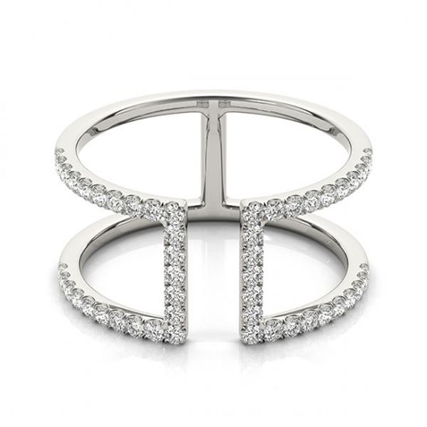 0.65 ctw VS/SI Diamond Fashion Ring 14k White Gold - REF-49R8K