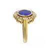 Image 2 : 4.54 ctw Sapphire & Diamond Ring 18K Yellow Gold - REF-154W5H