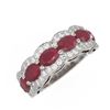 Image 3 : 5.03 ctw Ruby & Diamond Ring 18K White Gold - REF-133W5H