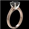 Image 3 : 2.50 ctw Fancy Black Diamond Solitaire Engagment Ring 10k Rose Gold - REF-45R4K
