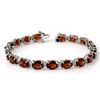 Image 1 : 28.0 ctw Garnet Bracelet 10k White Gold - REF-54G4W
