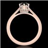 Image 3 : 0.81 ctw Fancy Black Diamond Engagment Art Deco Ring 18k Rose Gold - REF-53A5N