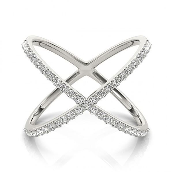 0.55 ctw VS/SI Diamond Fashion Ring 14k White Gold - REF-46X2A
