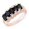 Image 1 : 2.0 ctw Blue Sapphire & Diamond Ring 14k Rose Gold - REF-28Y4X