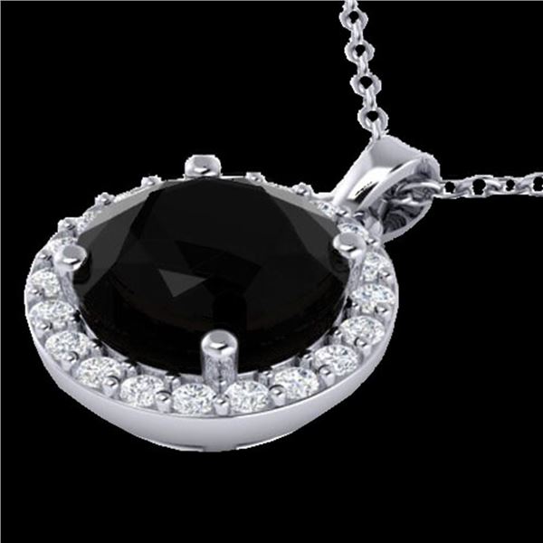 2 ctw Halo VS/SI Diamond Micro Pave Necklace Solitaire 18k White Gold - REF-55R2K