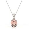 Image 2 : 2.75 ctw Morganite Designer Necklace 18k White Gold - REF-45A4N