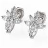 Image 1 : 1.75 ctw Marquise Cut Diamond Designer Earrings 18K White Gold - REF-168X8A