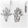 Image 3 : 1.75 ctw Marquise Cut Diamond Designer Earrings 18K White Gold - REF-168X8A