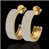 Image 1 : 4.50 ctw Micro Pave VS/SI Diamond Earrings 14k Yellow Gold - REF-292K5Y