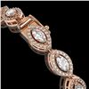Image 3 : 6.91 ctw Marquise Cut Diamond Micro Pave Bracelet 18K Rose Gold - REF-599N6F