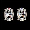 Image 1 : 2 ctw Certified VS/SI Quality Oval Diamond Stud Earrings 10k Rose Gold - REF-478R6K