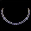 Image 1 : 36.19 ctw Tanzanite & Diamond Necklace 14K Yellow Gold - REF-527H3R