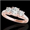 Image 1 : 3.25 ctw Certified Diamond 3 Stone Ring 10k Rose Gold - REF-357K3Y