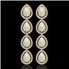 Image 1 : 9.12 ctw Opal & Diamond Micro Pave Halo Earrings 10k Rose Gold - REF-174H5R