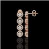 Image 2 : 3.84 ctw Cushion Cut Diamond Micro Pave Earrings 18K Rose Gold - REF-337F5M
