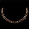 Image 1 : 32.67 ctw Garnet & Diamond Necklace 14K Yellow Gold - REF-454K5Y