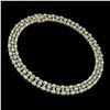 Image 2 : 42.53 ctw Aquamarine & Diamond Necklace 10K Yellow Gold - REF-709M3G