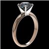 Image 3 : 2 ctw Certified Intense Blue Diamond Engagment Ring 10k Rose Gold - REF-281G9W