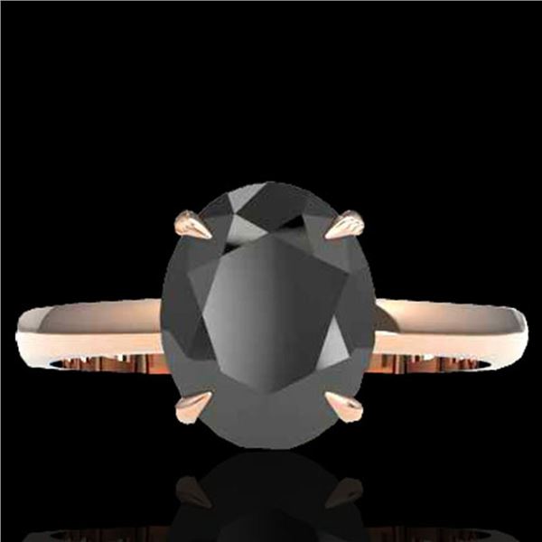 5 ctw Black Diamond Designer Ring 14k Rose Gold - REF-161G8W