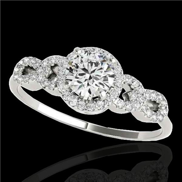1.33 ctw Certified Diamond Solitaire Ring 10k White Gold - REF-190R9K