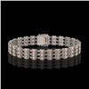 Image 3 : 24.91 ctw Morganite & Diamond Bracelet 14K White Gold - REF-354G5W