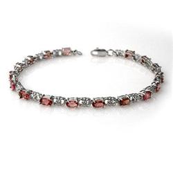 CERTIFIED 4.70ctw PINK TOURMALINE & DIAMOND BRACELET