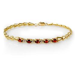 OVERSTOCK CERTIFIED 1.50ctw GARNET BRACELET YELLOW GOLD