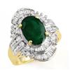 Image 1 : CERTIFIED 3.45ctw EMERALD & DIAMOND RING 14KT GOLD