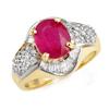 Image 1 : CERTIFIED 3.00ctw RUBY & DIAMOND RING 14K YELLOW GOLD