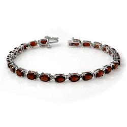 OVERSTOCK 15.50ctw GARNET TENNIS BRACELET WHITE GOLD