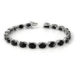 OVERSTOCK 28.50ctw SAPPHIRE TENNIS BRACELET WHITE GOLD