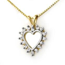 ACA CERTIFIED 0.25ctw DIAMOND PENDANT 14KT YELLOW GOLD