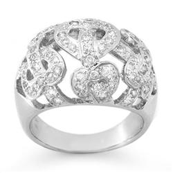 CERTIFIED .85ctw DIAMOND FASHION LADIES RING WHITE GOLD