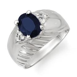 OVERSTOCK 1.82ctw DIAMOND & SAPPHIRE RING WHITE GOLD