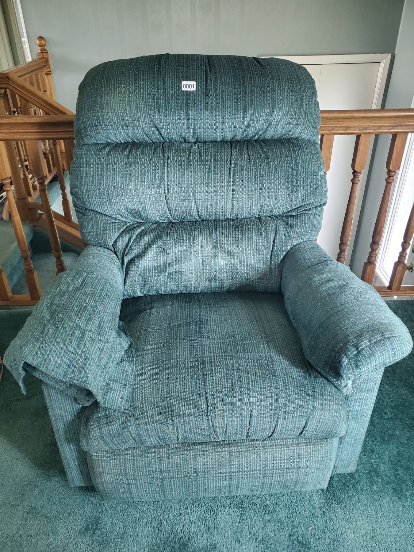 Vintage Teal Colored Recliner